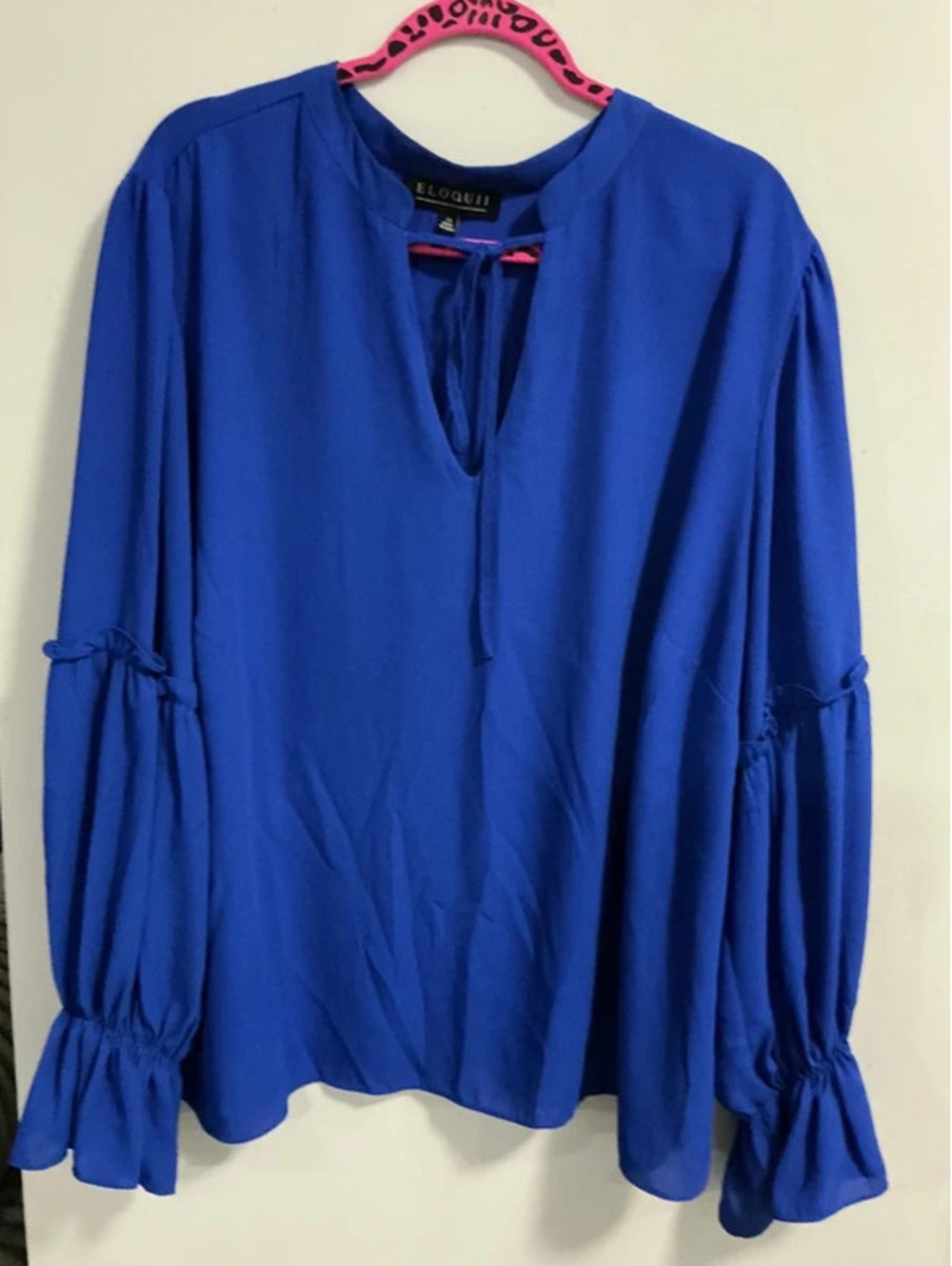 Eloquii Plus Size 3X Blue Blouse #511